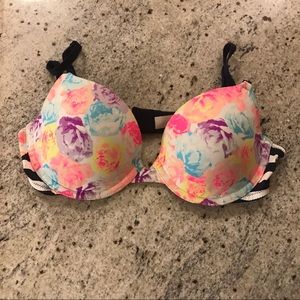 Floral PINK Victoria Secret Bra: Size 34B